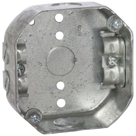 Southwire Electrical Box, 14 cu in, Octagon Box Type, Steel, Octagon Shape 54151-R-UPC
